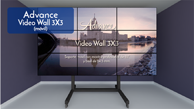 advance video wall 3x3 móvil