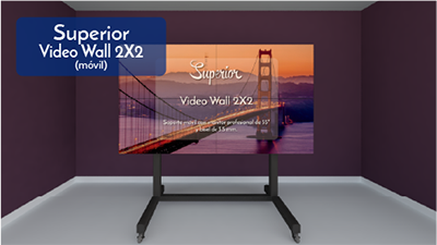 superior video wall 2x2 móvil