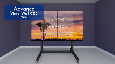 advance video wall 2x2 móvil