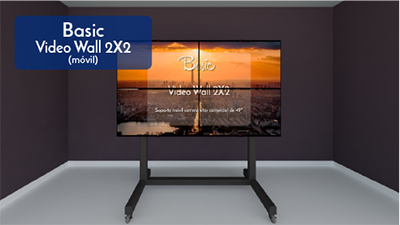 basic video wall 2x2 móvil